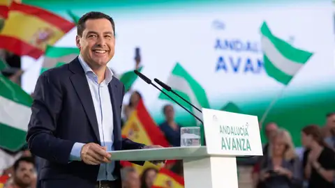 El candidato del PP a la Junta de Andalucía, Juanma Moreno