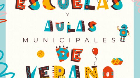 Cartel de las escuelas y aulas de verano 