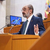 El presidente Lambán ha comparecido ante las Cortes