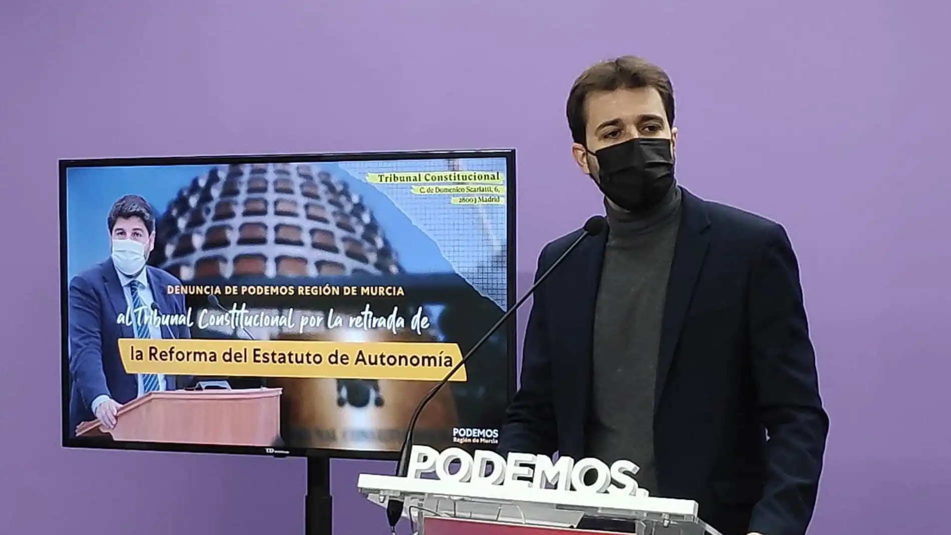 TC admite el recurso de Podemos contra el cambio del Reglamento de la Asamblea para frenar la reforma del Estatuto