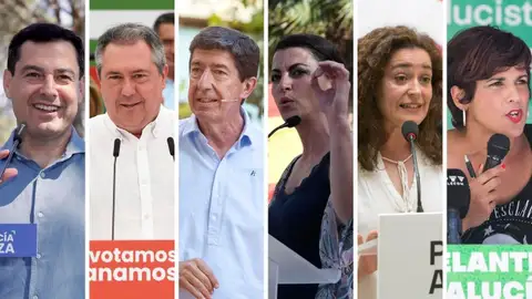 Candidatos a la Junta de Andalucía.