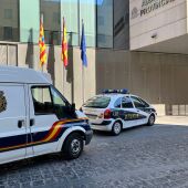 Detenidos llegando a la Audiencia Provincial de Zaragoza