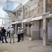 Imagen de las obras en el edificio de Plaza de España Imagen de las obras en el edificio de Plaza de España
