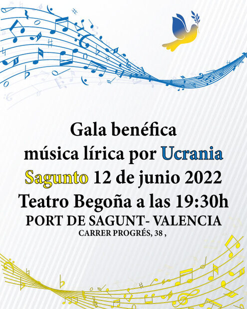 Gala lírica a beneficio de Help Ucrania en Puerto de Sagunto Gala lírica a beneficio de Help Ucrania en Puerto de Sagunto