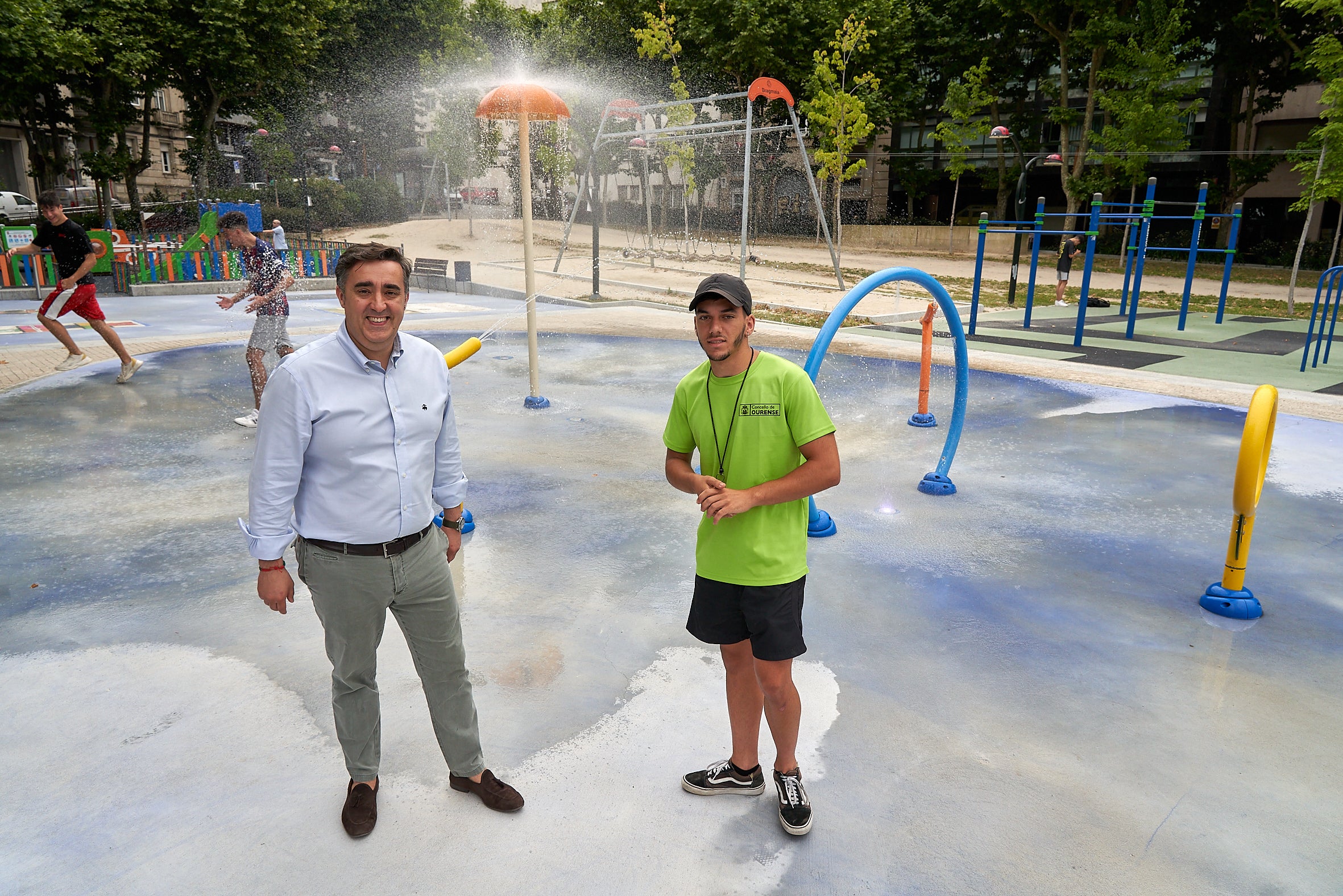 Posta en marcha os xogos da auga no Parque da Alameda do Cruceiro Posta en marcha os xogos da auga no Parque da Alameda do Cruceiro