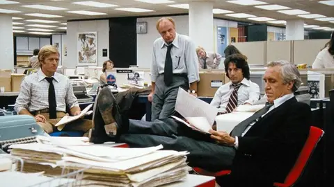 Fragmento de la película 'Todos los hombres del presidente' Fragmento de la película 'Todos los hombres del presidente'