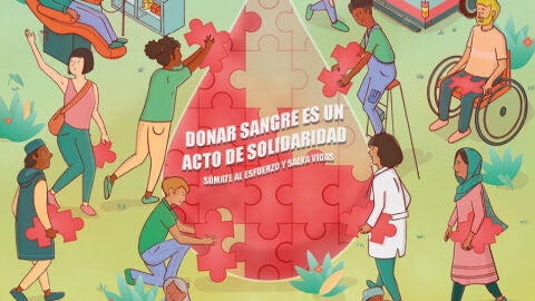 Cartel del maratón de donación de sangre