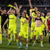 El Girona celebrando su ascenso a Primera