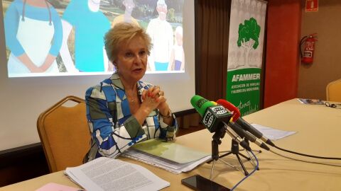 Carmen Quintanilla durante la rueda de prensa en Ciudad Real