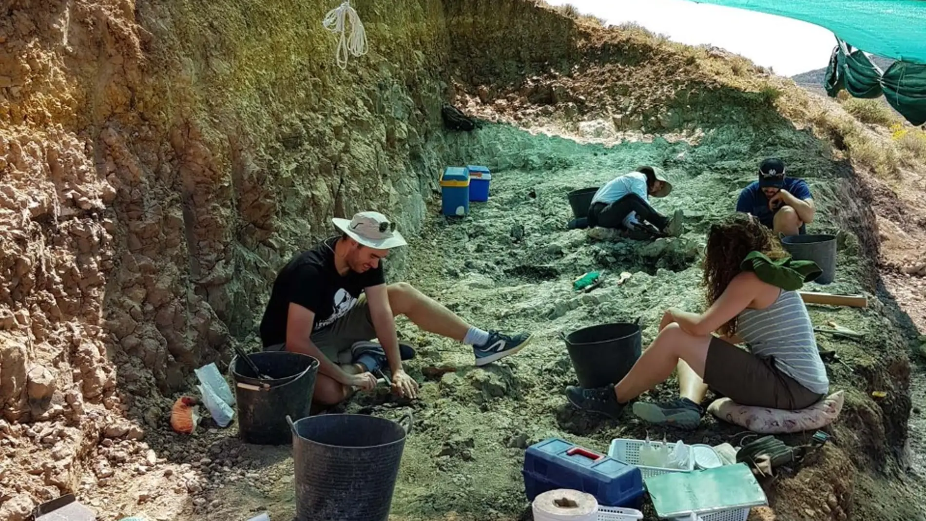 Excavación en el yacimiento Puente Minero de Teruel
