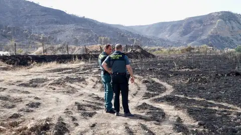 Área afectada por el incendio de Nonaspe