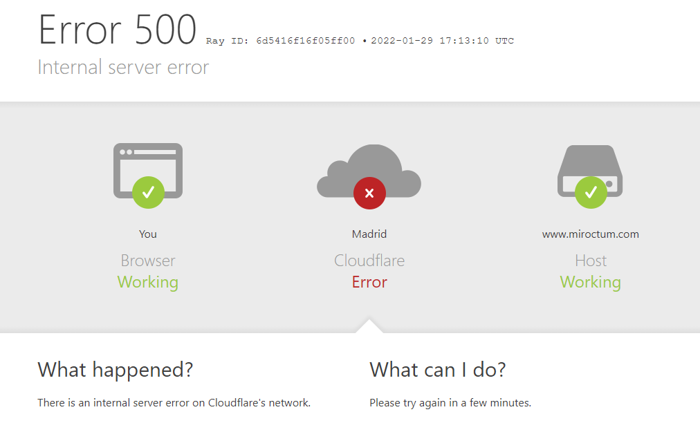 Un fallo en Cloudflare provoca una caída de internet que afecta a numerosas páginas web Un fallo en Cloudflare provoca una caída de internet que afecta a numerosas páginas web