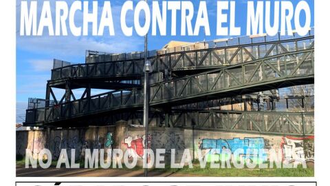 Marcha de protesta a favor del soterramiento en Valladolid