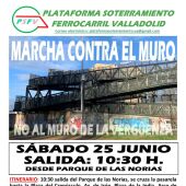 Marcha de protesta a favor del soterramiento en Valladolid