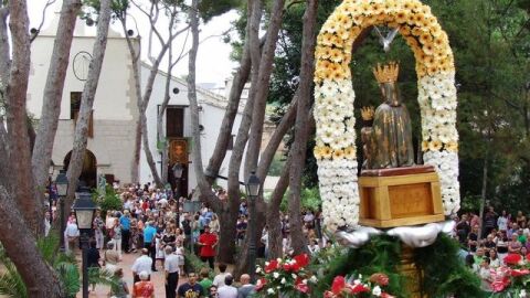 Imagen de archivo de la 'torn&agrave;' de la virgen de Gr&agrave;cia a iglesia del ermitorio. 