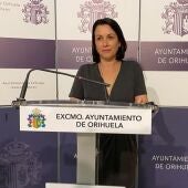 Carolina Gracia alcaldesa de Orihuela anuncia que se externaliza la conformación del presupuesto 