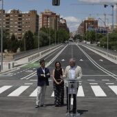 El alcalde de Zaragoza ha inaugurado la prolongación junto a la vicealcaldesa y el consejero de Urbanismo