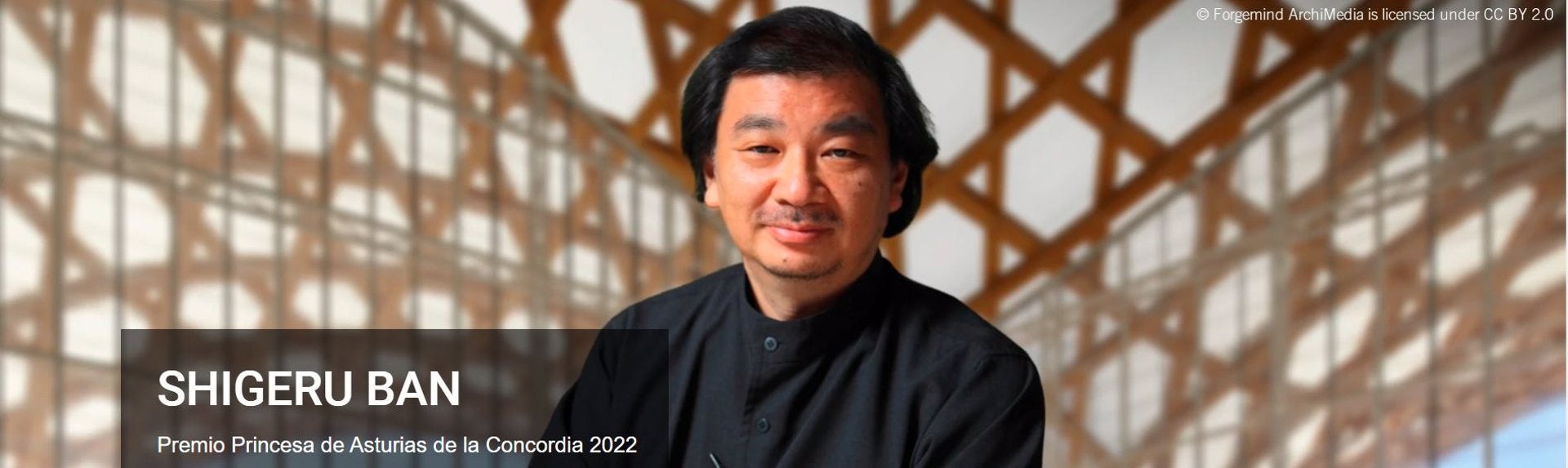 Shigeru Ban, premio Concordia 2022 Shigeru Ban, premio Concordia 2022