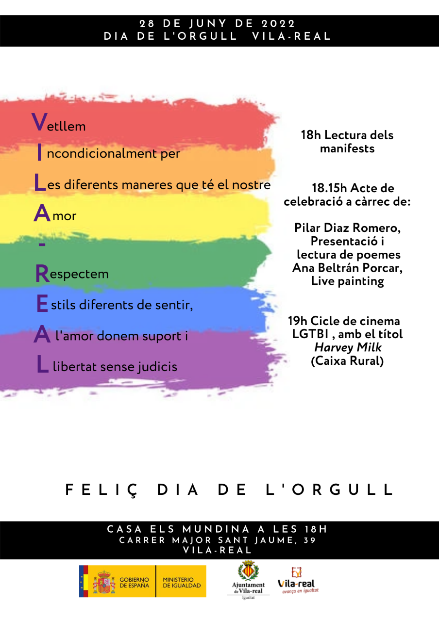 Vila-real conmemora el Día Internacional del orgullo LGTBI+ Vila-real conmemora el Día Internacional del orgullo LGTBI+