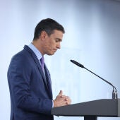 Pedro Sánchez, durante el anuncio del nuevo plan anticrisis del Gobierno