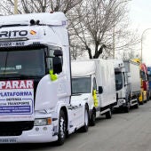 Concentración en marzo de la Plataforma para la Defensa del Transporte de Mercancías por Carretera Nacional e Internacional