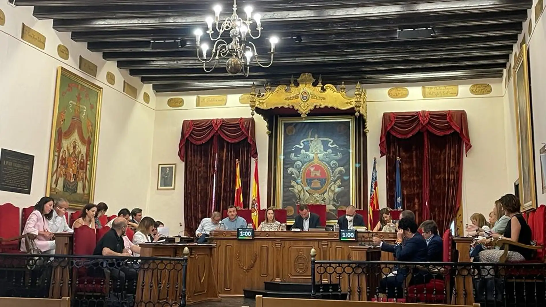 Pleno municipal del Ayuntamiento de Elche del mes de junio de 2022.