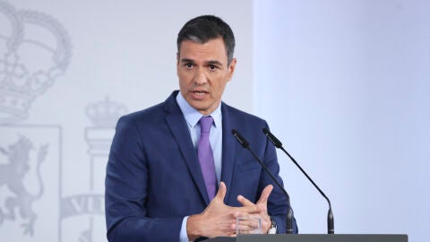 Pedro S&aacute;nchez durante su comparecencia el pasado s&aacute;bado