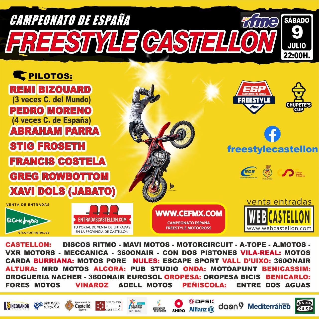 Regresa el espectáculo del freestyle motocross a Castellón Regresa el espectáculo del freestyle motocross a Castellón