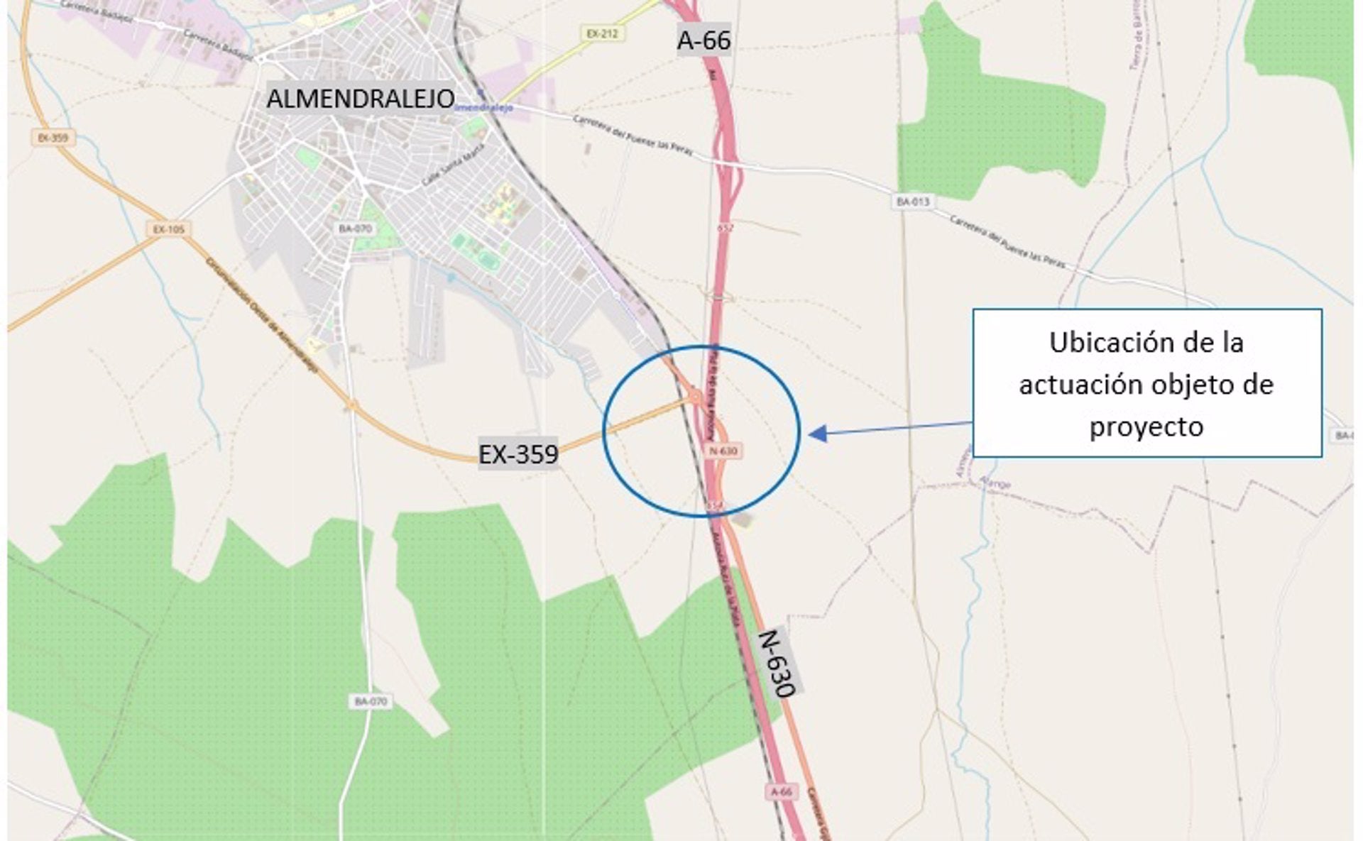 Aprobado provisionalmente la reordenación del acceso al Hospital de Almendralejo Aprobado provisionalmente la reordenación del acceso al Hospital de Almendralejo