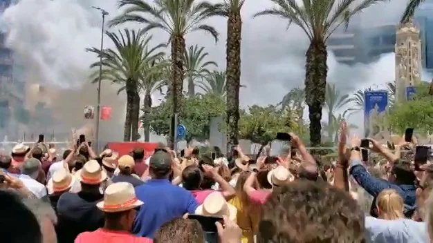 Una masclet&agrave; en la plaza de los Luceros en las Hogueras 2022
