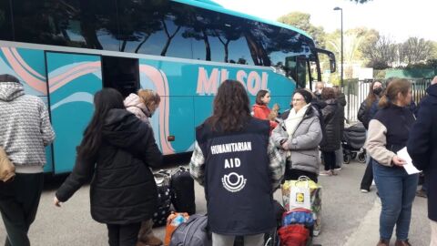 Una de las evacuaciones de la Fundación Juntos por la Vida.