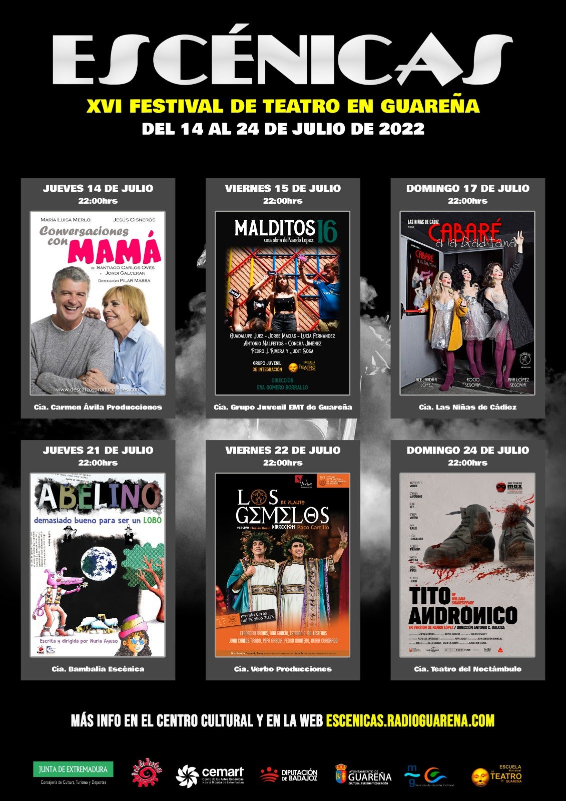 El XVI Festival de artes escénicas de Guareña se celebra del 14 al 25 de julio El XVI Festival de artes escénicas de Guareña se celebra del 14 al 25 de julio