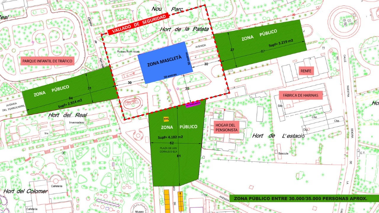 Elche traslada las mascletás de sus fiestas a la avenida Alcalde Vicente Quiles dejando atrás el área monumental de Traspalacio Elche traslada las mascletás de sus fiestas a la avenida Alcalde Vicente Quiles dejando atrás el área monumental de Traspalacio