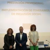 María José Cortell, Mariano Valera e Irene Gavidia en la inauguración del proyecto