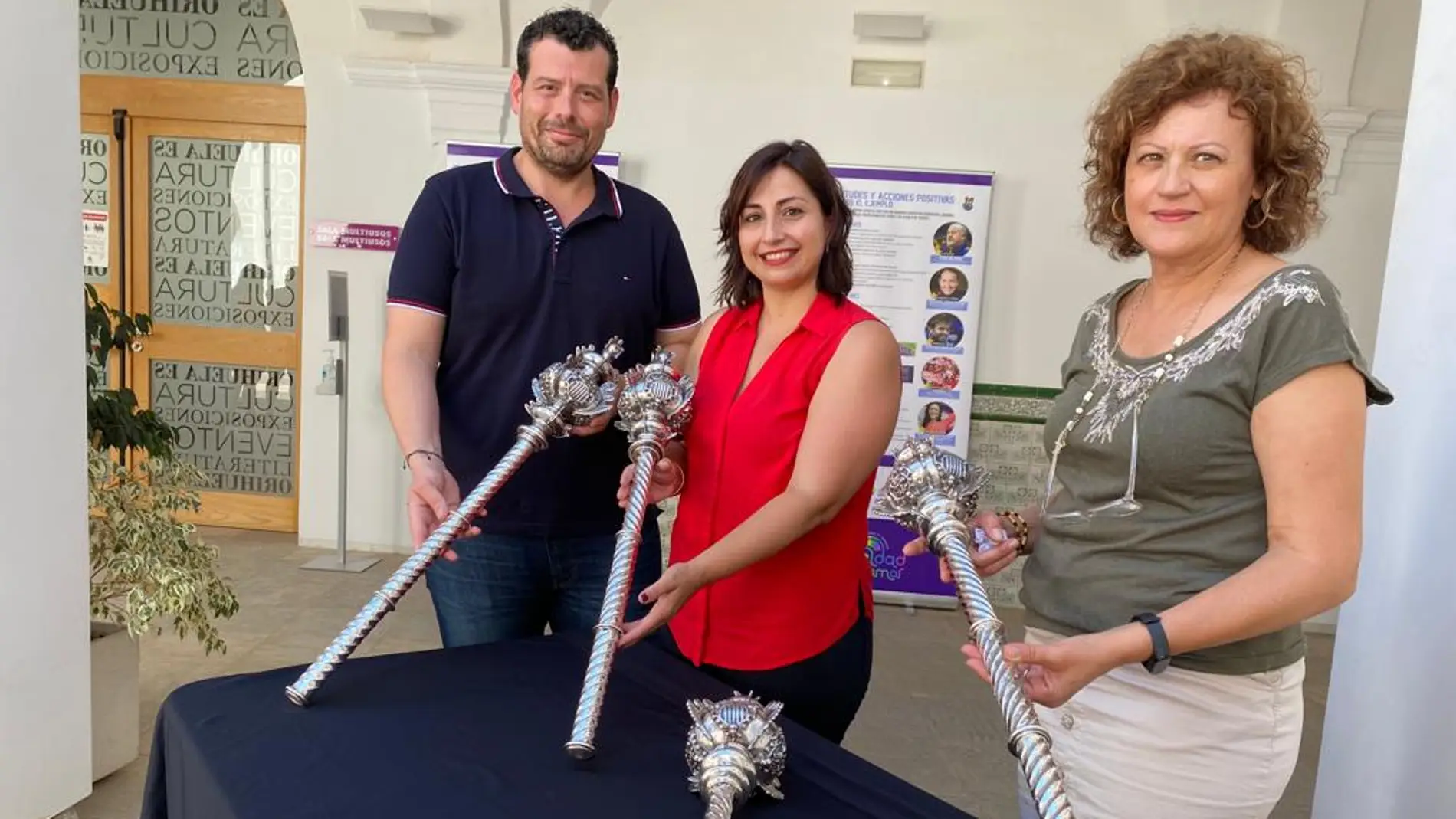 Protocolo de Orihuela restaura las "Cuatro mazas de la ciudad" que datan del siglo XVII 