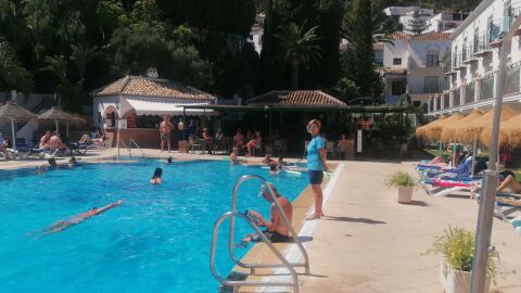 Milagros Cobos, socorrista de un hotel