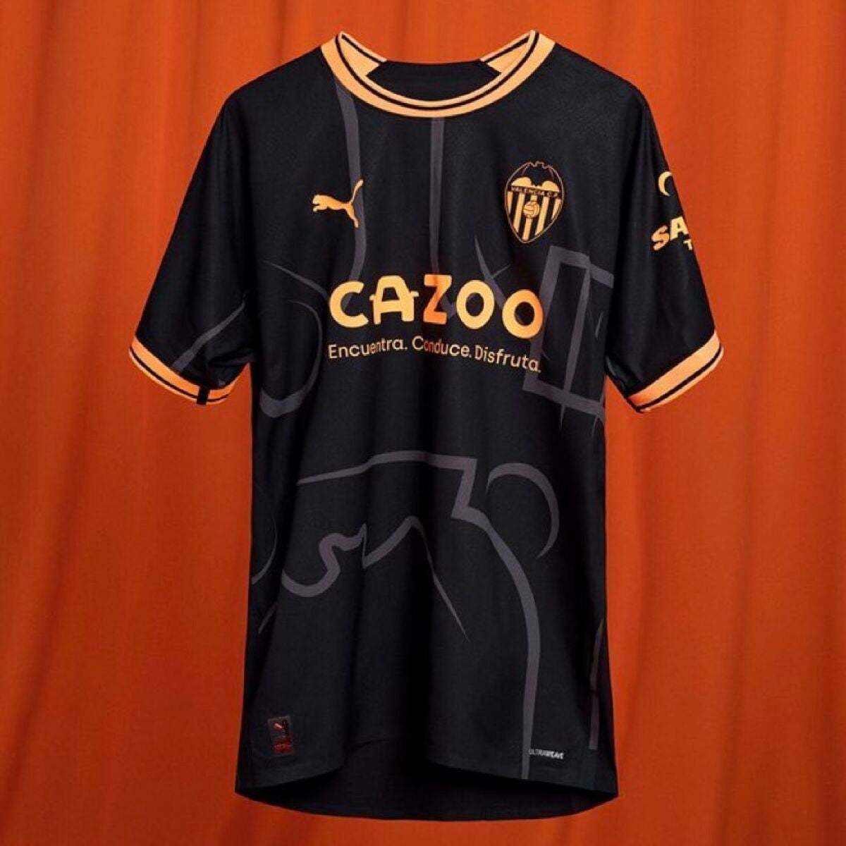 Camiseta negra valencia cf sale