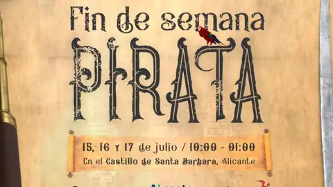 Cartel promocional Fin de Semana Pirata Alicante