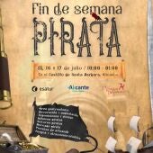 Cartel promocional Fin de Semana Pirata Alicante