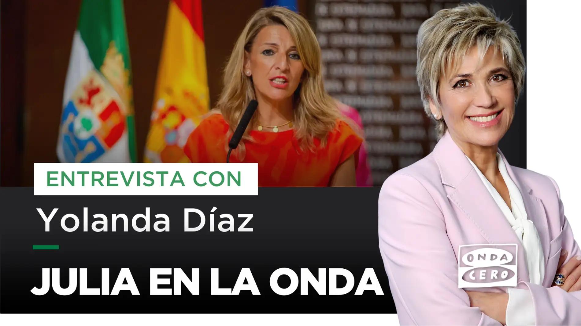 Julia Otero entrevista este jueves a Yolanda Díaz en 'Julia en la Onda'