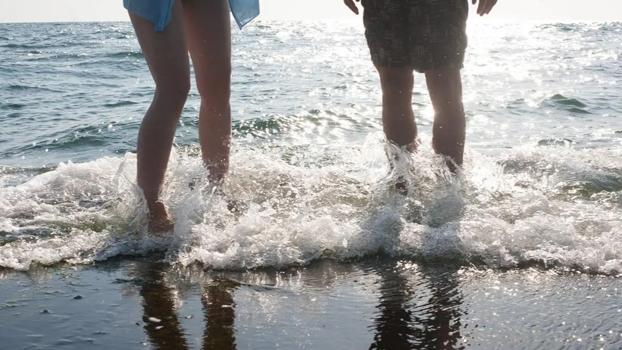Baño en la playa