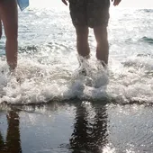 Baño en la playa Baño en la playa