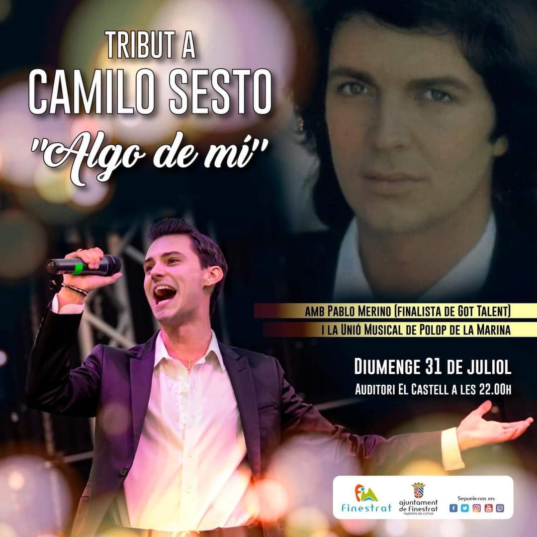 Finestrat homenajeará a Camilo Sesto este domingo Finestrat homenajeará a Camilo Sesto este domingo