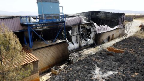 Daños ocasionados por el incendio de Ateca