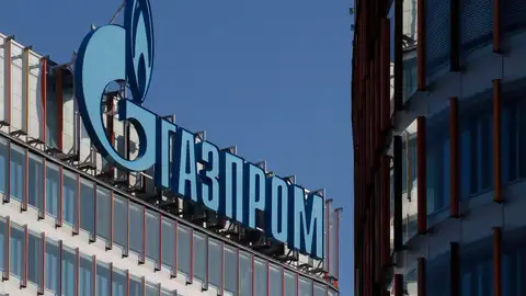 Imagen del logo de Gazprom.