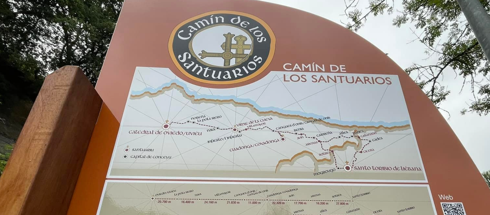 La señalización del Camín de los Santuarios ya se puede consultar en toda la comarca La señalización del Camín de los Santuarios ya se puede consultar en toda la comarca