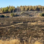 Aspecto que ha dejado el incendio de Ruidera Aspecto que ha dejado el incendio de Ruidera