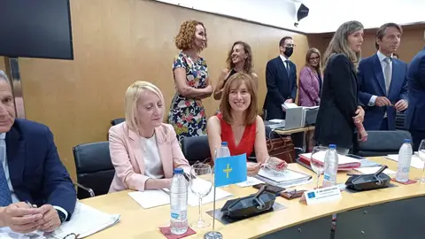 Ana Cárcaba, consejera de Hacienda, en una reunión en el Ministerio Ana Cárcaba, consejera de Hacienda, en una reunión en el Ministerio