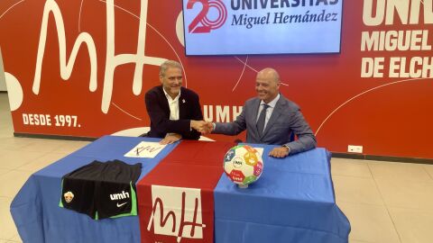 La UMH lucirá en el pantalón del Elche y la Cátedra Pedro Ibarra mostrará su historia en el centro de la ciudad La UMH lucirá en el pantalón del Elche y la Cátedra Pedro Ibarra mostrará su historia en el centro de la ciudad