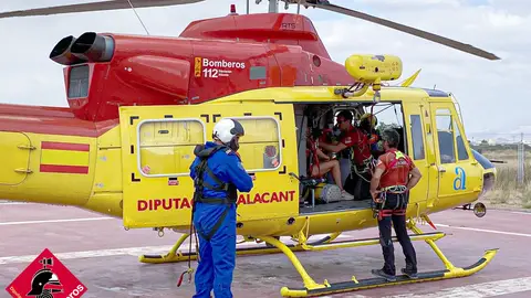 El Consorcio Provincial de Bomberos de Alicante en tareas de rescate